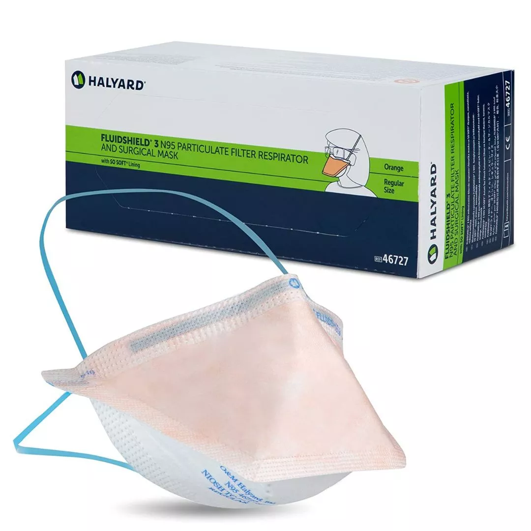 yuD421専用-ブラックのM Halyard FLUIDSHIELD N95 Respirator and Surgical Mask