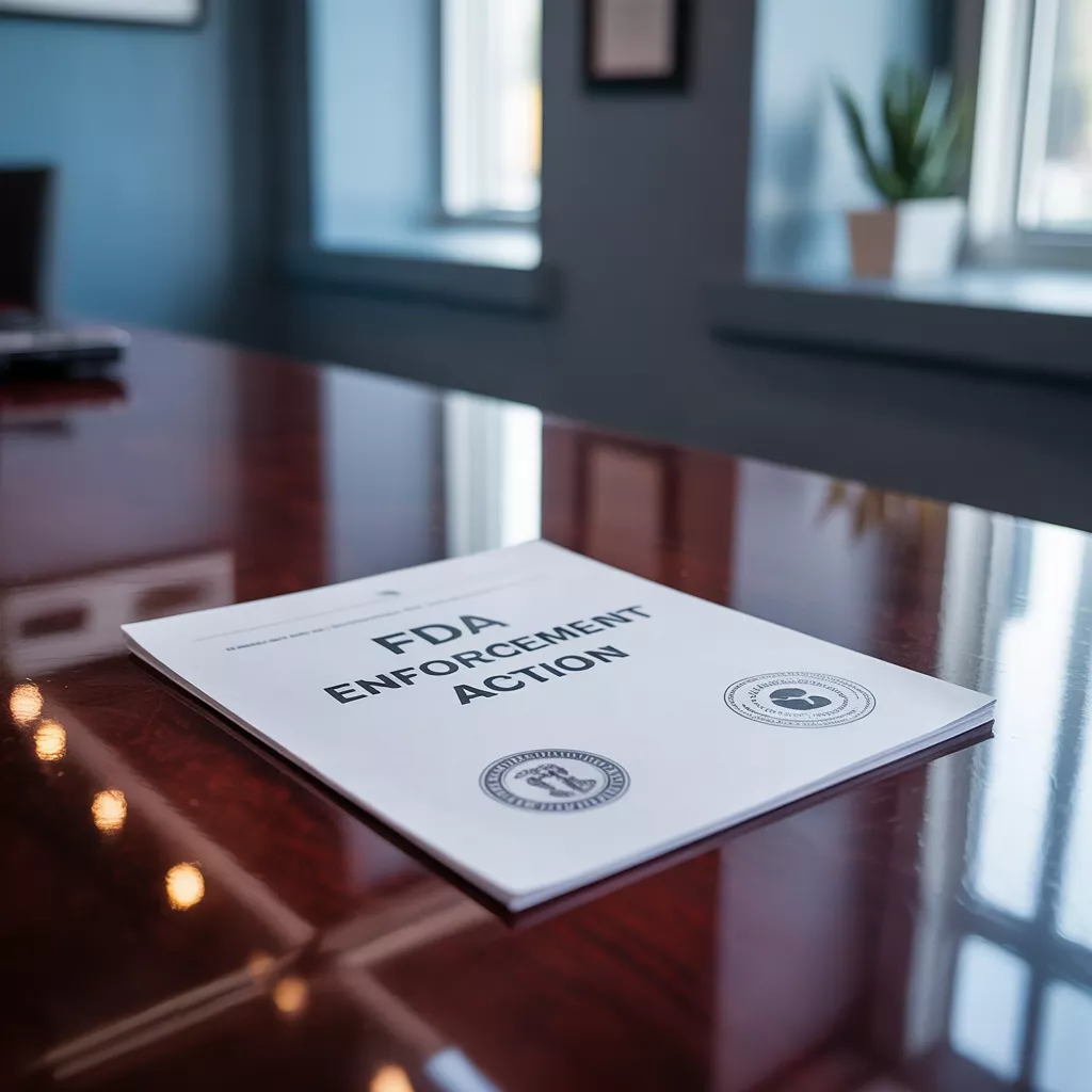 FDA enforcement action issued to pharmaceutical facility following GMP inspection findings