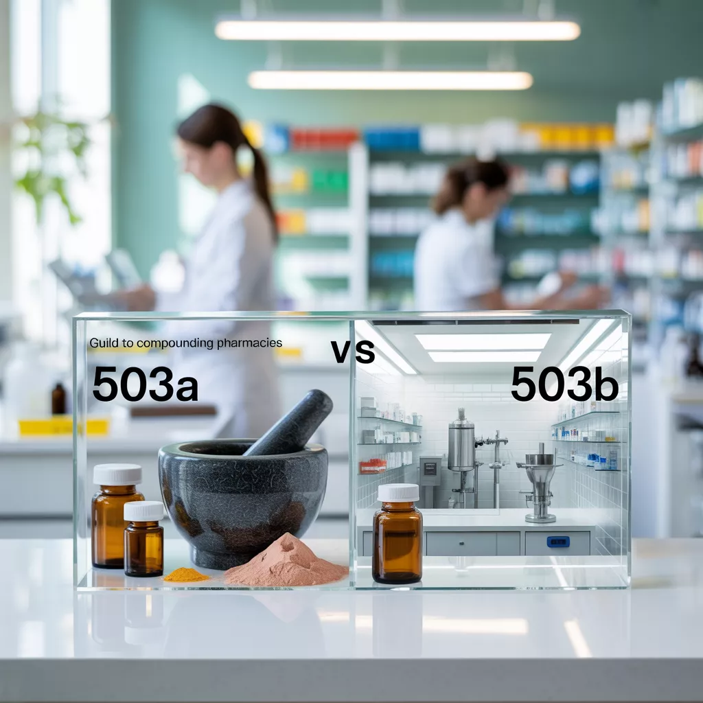 503a vs 503b pharmacy comparison chart showing regulatory differences between compounding facilities