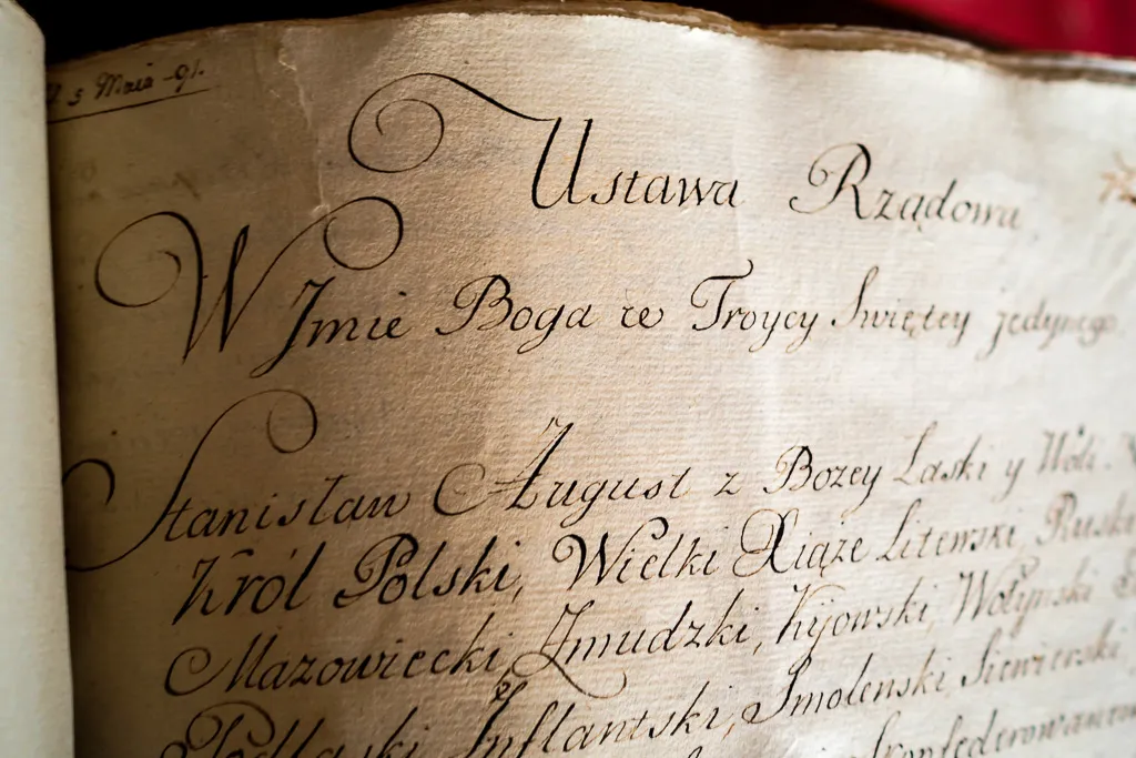 Fragment oryginalnego egzemplarza Konstytucji 3 Maja