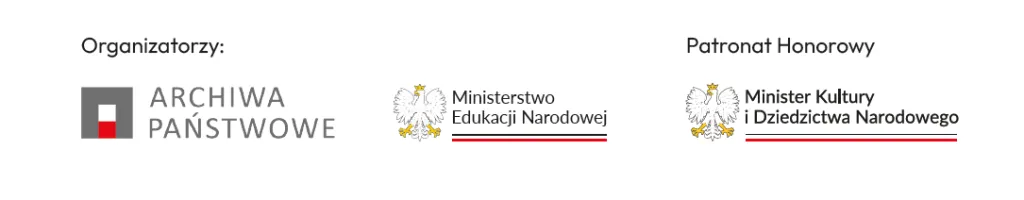 Logotypy Archiwów Państwowych, Mninisterstwa Edukacji Narodowej i Ministra Kultury i Dziedzictwa Narodowego