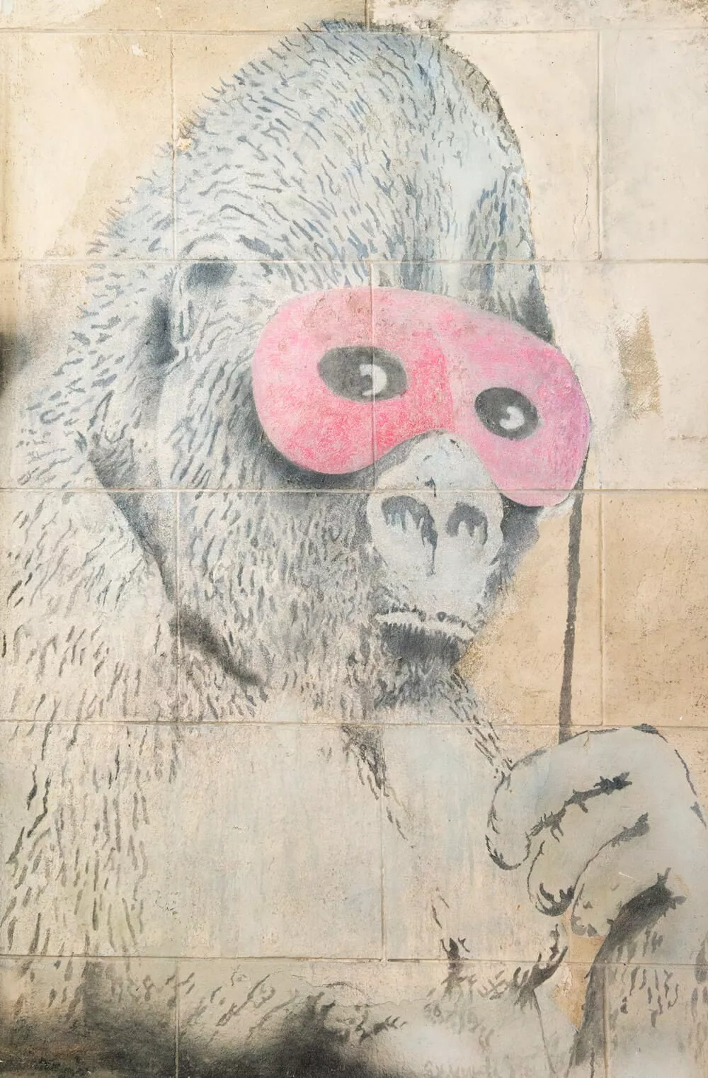 Banksy's Gorilla in a Pink Mask will be offered as an NFT - Art