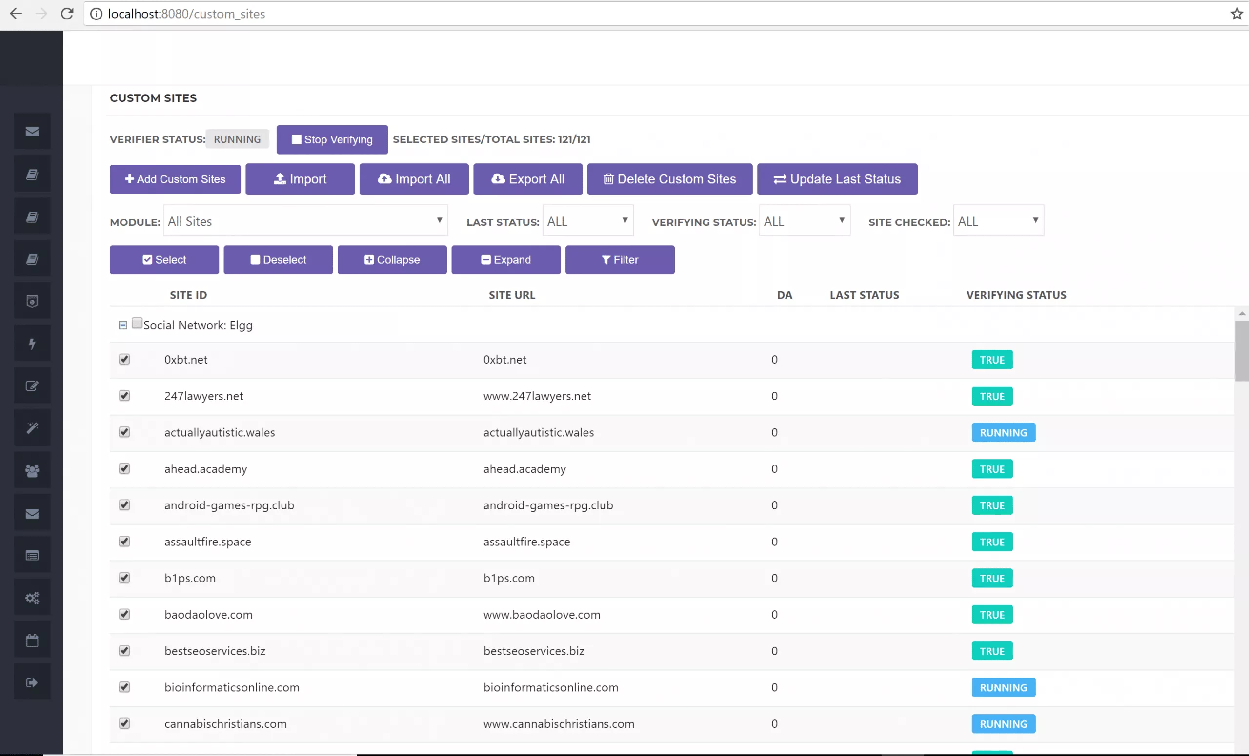 Adding custom sites for RankerX Adding custom sites for RankerX