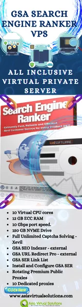 GSA Search Engine Ranker VPS (160x600) - 3 48 Promotional banner for GSA Search Engine Ranker VPS, featuring SEO powerhouses like 12 GB ECC RAM, Xeon, and 10 virtual CPU cores. Includes vibrant icons and graphics. Discover more via the website link at the bottom.