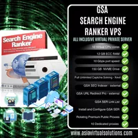 GSA Search Engine Ranker VPS (200 x 200) -2 13 На этом рекламном изображении представлен пакет VPS GSA Search Engine Ranker, включающий 10 ядер процессора, 12 ГБ оперативной памяти ECC и 150 ГБ хранилища NVMe. Благодаря включенному SEO-индексатору и выделенным прокси-серверам, этот пакет VPS оптимизирован для эффективного выполнения задач по ранжированию в поисковых системах.