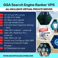 GSA Search Engine Ranker VPS (200 x 200) -3 14 Unlock premium SEO performance with our GSA Search Engine Ranker VPS. Featuring 10 virtual CPU cores, 12 GB RAM, a 150 GB NVME drive, and dedicated proxies, it's designed to elevate your digital strategy. Discover more at asiavirtualsolutions.com.