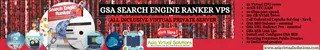 GSA Search Engine Ranker VPS (320x50) - 3 31 Banner for GSA Search Engine Ranker VPS features a robot mascot, adorned with various service icons and text promoting powerful virtual CPUs, SSDs, and targeted SEO keyword tools for optimized performance.