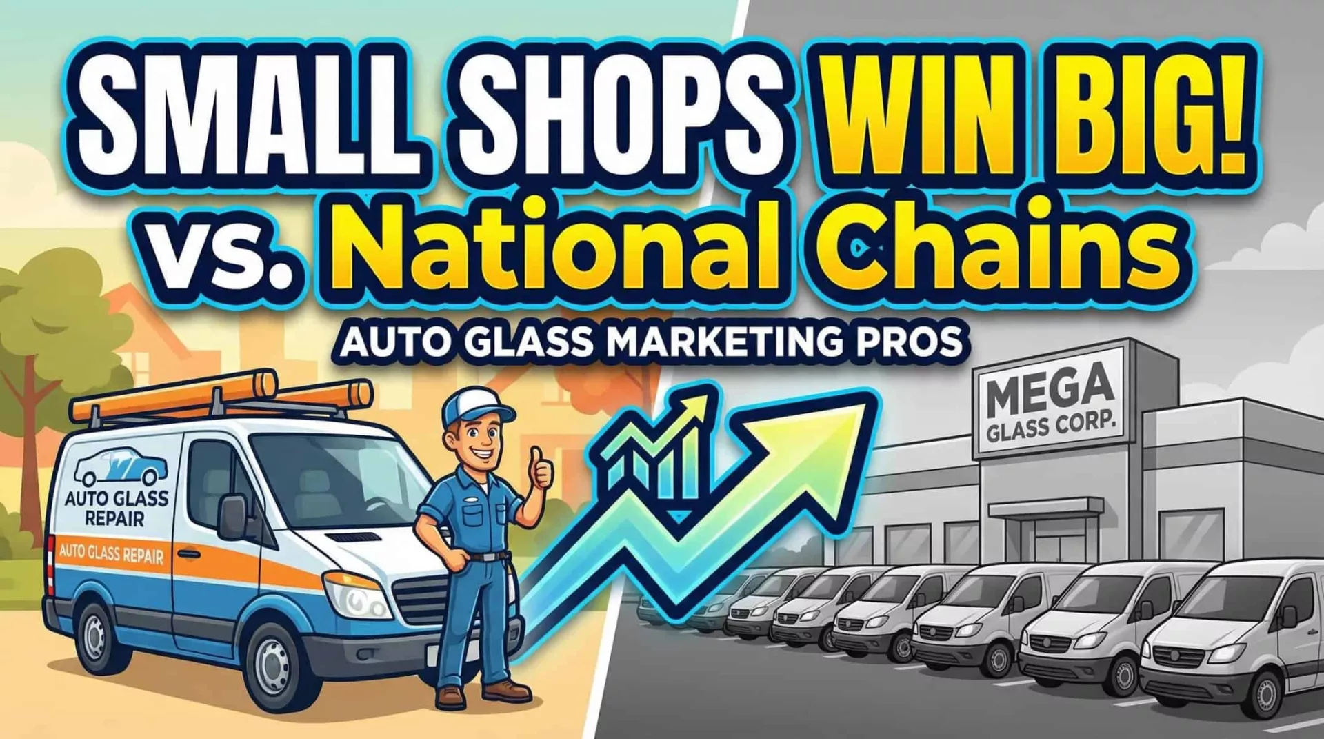 Auto glass marketing for small auto repair shops, car dealerships, and mobile windshield services.