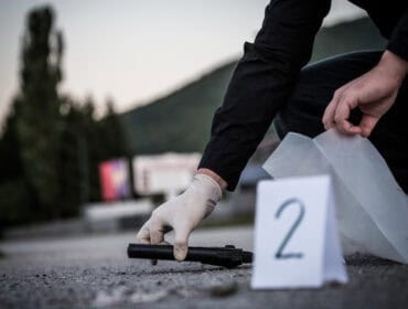 The crime scene, murder, investigation, police find rejected the