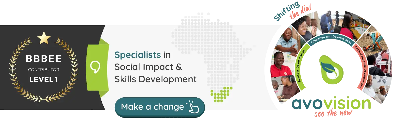 Avo Vision Avo Vision, a South Africa-based B2B company, specializes in Social Impact, Skills Development, ECD, Business & Enterprise Development, Property Finance, and Community Empowerment solutions.