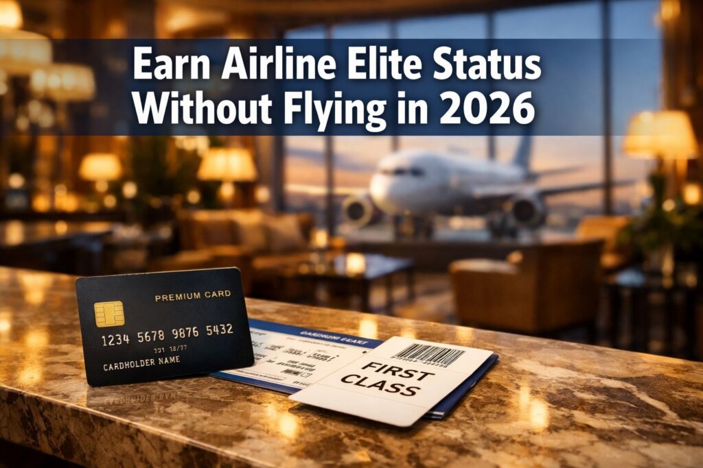 Status Without Flying: Earn Airline Elite via Hotels, Portals & Cards in 2026 Status Without Flying: Earn Airline Elite via Hotels, Portals & Cards in 2026