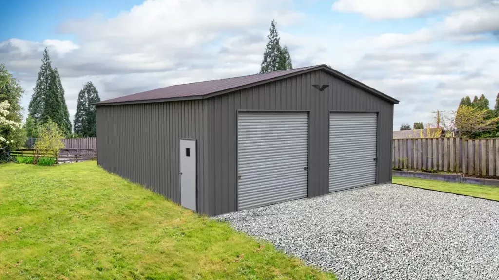 28X40X10 Vertical Roof Metal Garage | Bargainmetalbuildings.com