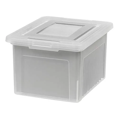 Iris File Box with Lids – 35 Qt Clear