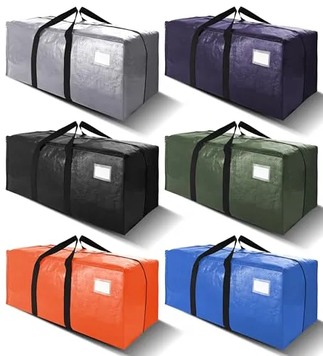 VELVETSURE Heavy-Duty Large Moving Bags (Set of 6)