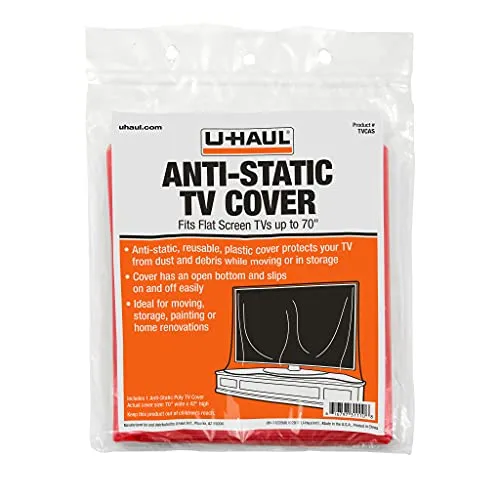 U-Haul Anti-Static TV Cover (Fits Flat Screens up to 70) - 70 x 42