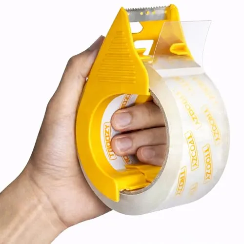 TROOZY Heavy Duty Clear Packing Tape with Dispenser