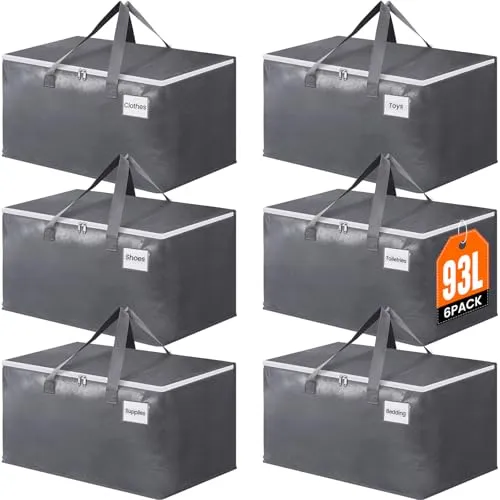 BlissTotes 93L Heavy-Duty Moving Storage Bags (6)