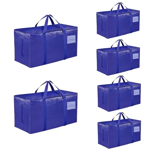 6 Pack Extra Large Heavy Duty Moving Bags