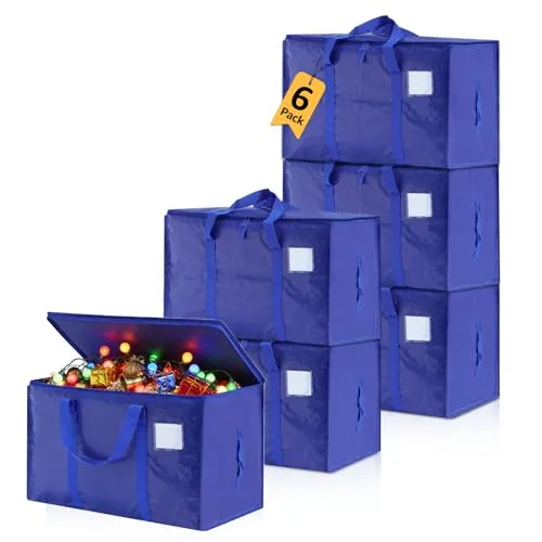 Blue Move & Storage Bags with Lids (6 Pack)