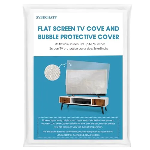 SYBECHATF Foam TV Cover with Bubble Protection (2-Pack)