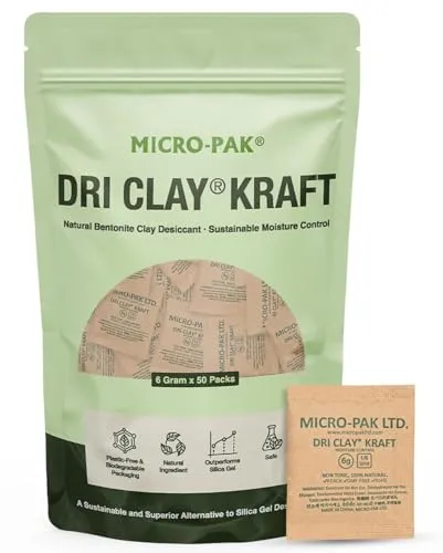 Moisture Absorbing Bentonite Clay Desiccant Packets