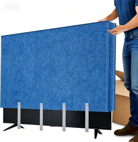 2-in-1 TV Cover & Bubble Wrap 65 protection