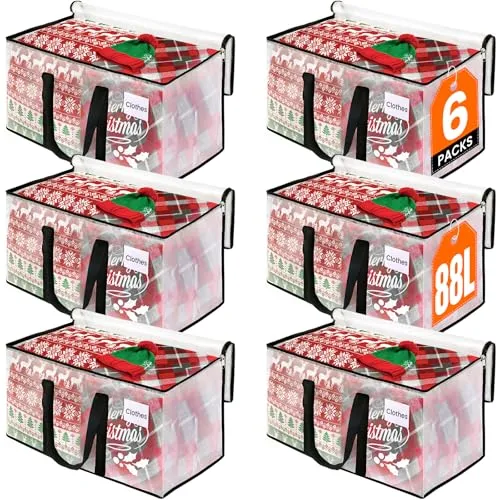 RoomHacks Heavy Duty Clear Moving Bags (6 Pack)