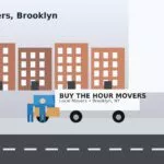 Local Movers Brooklyn, Complete Guide Local movers in Brooklyn loading a truck near brownstones, Buy The Hour Movers Brooklyn
