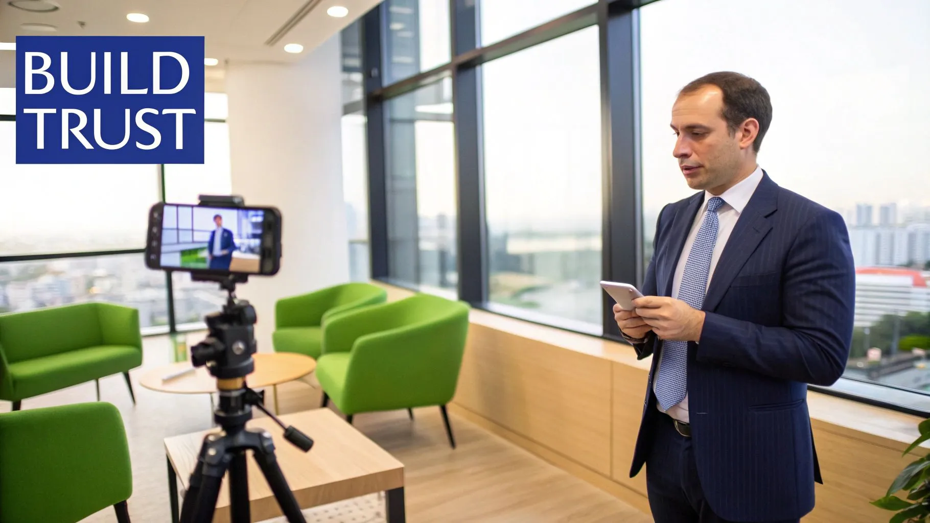 How to Market a Law Firm: Proven Strategies for Success 4 An image showing a lawyer engaging with clients online, symbolizing building trust through social media and content marketing.