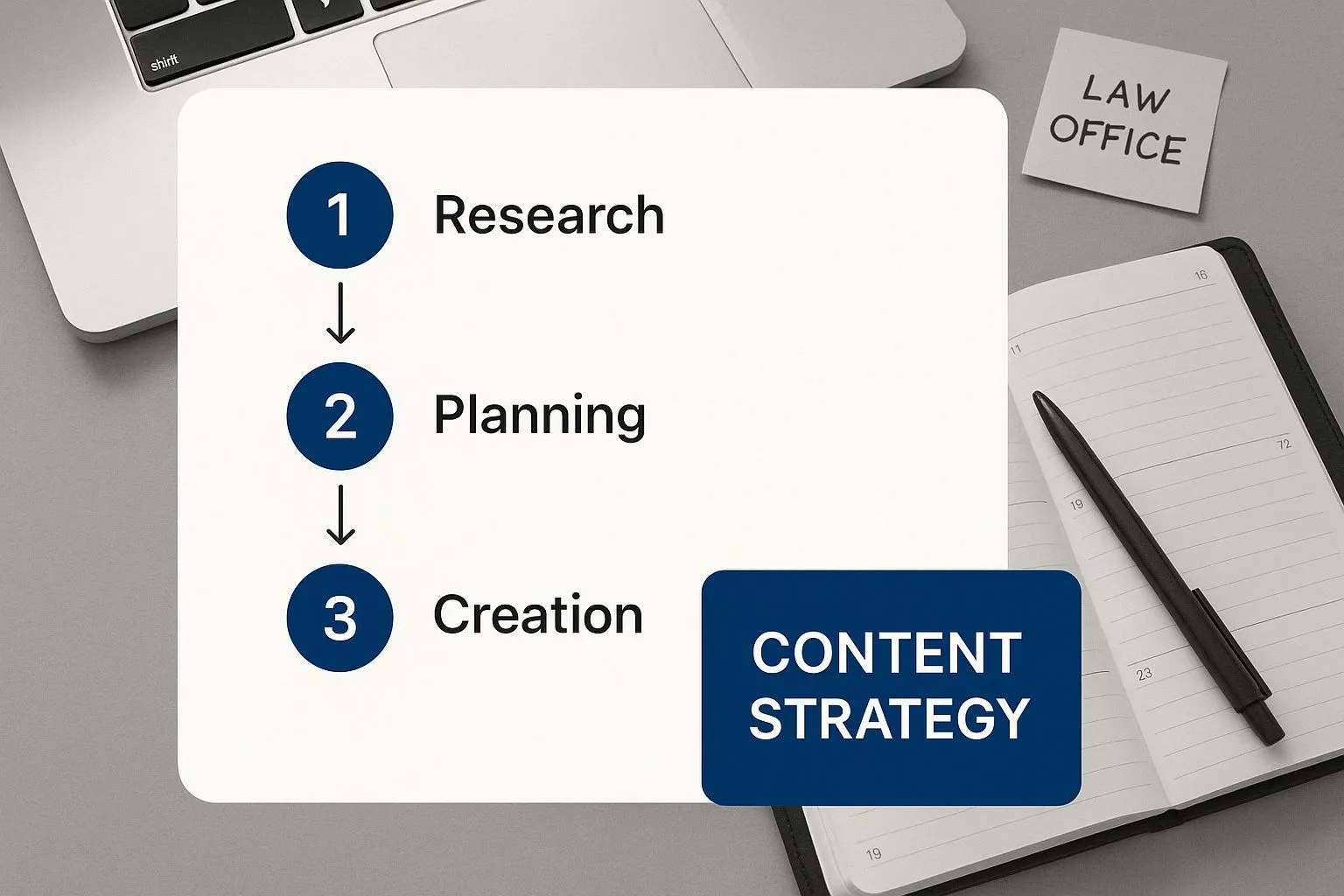 Infographic about content marketing for law firms