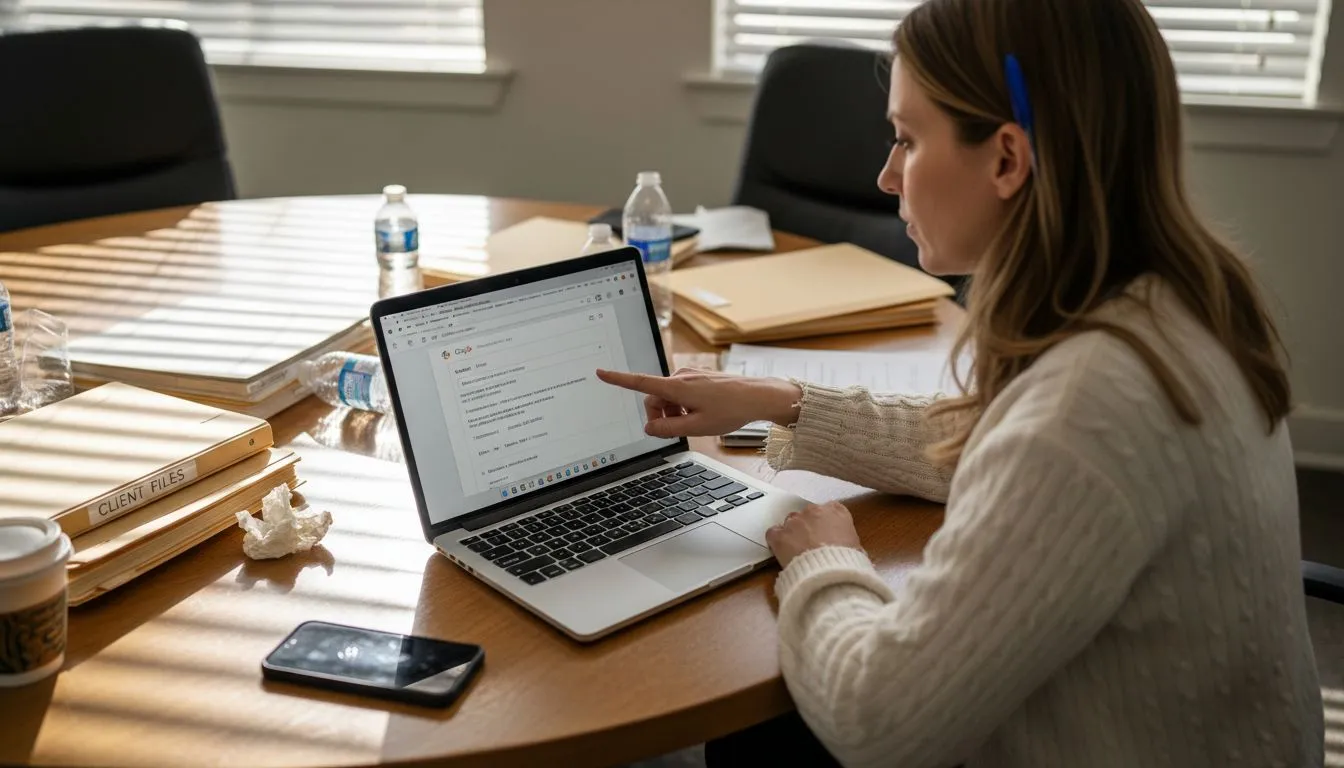 Paralegal updating business profile address