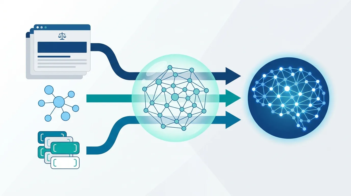 AI and structured data flow illustration