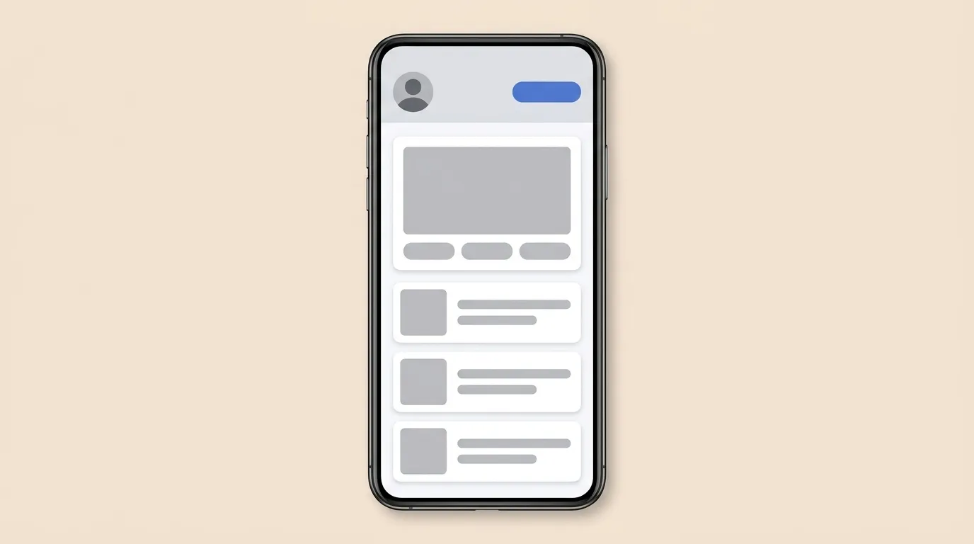 Google Search Profile mobile interface