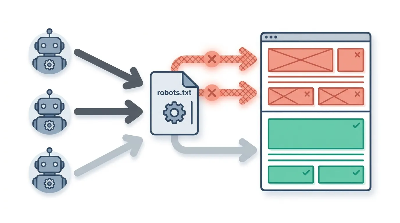 robots.txt controls indexing illustration