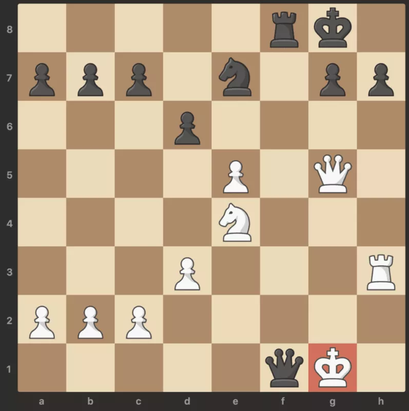 Black queen attacked the king