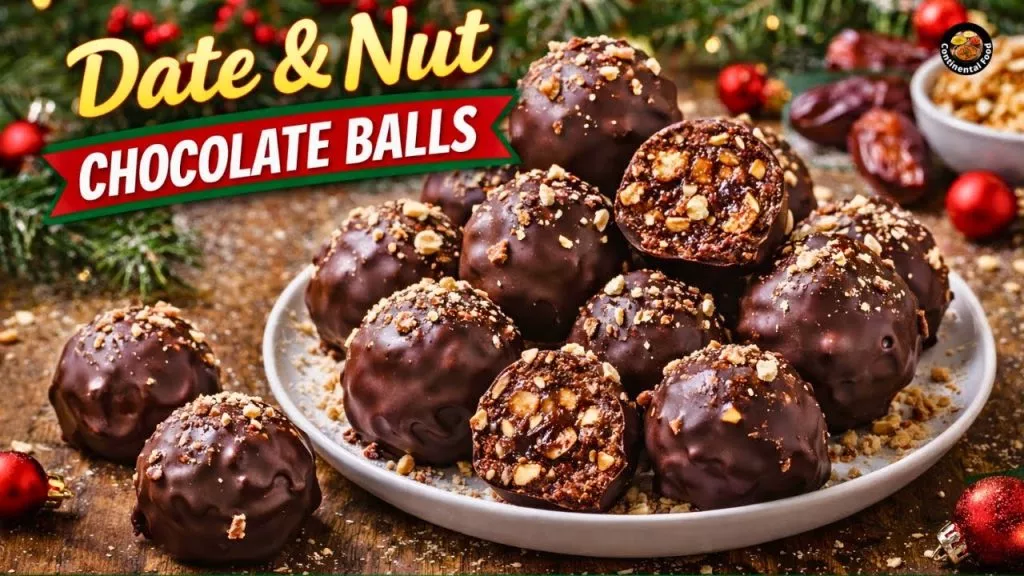 Dates & Nuts Chocolate Balls | Healthy No-Bake Dessert Recipe 2 Dates & Nuts Chocolate Balls