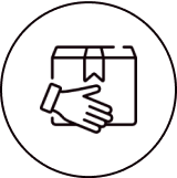 Hand delivering a package representing Shipping Comfort-First products of CozyVora.