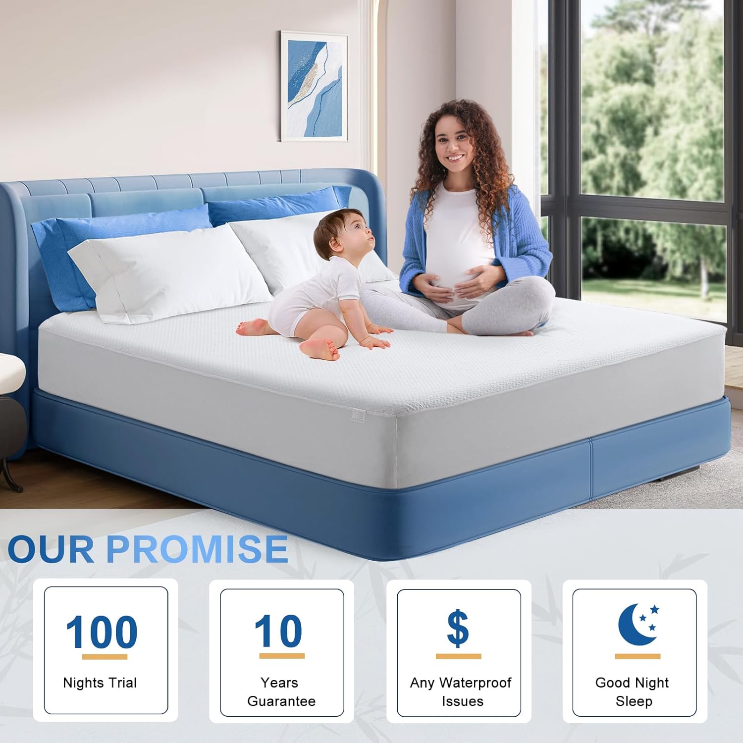 Tastelife Queen Waterproof Mattress Protector