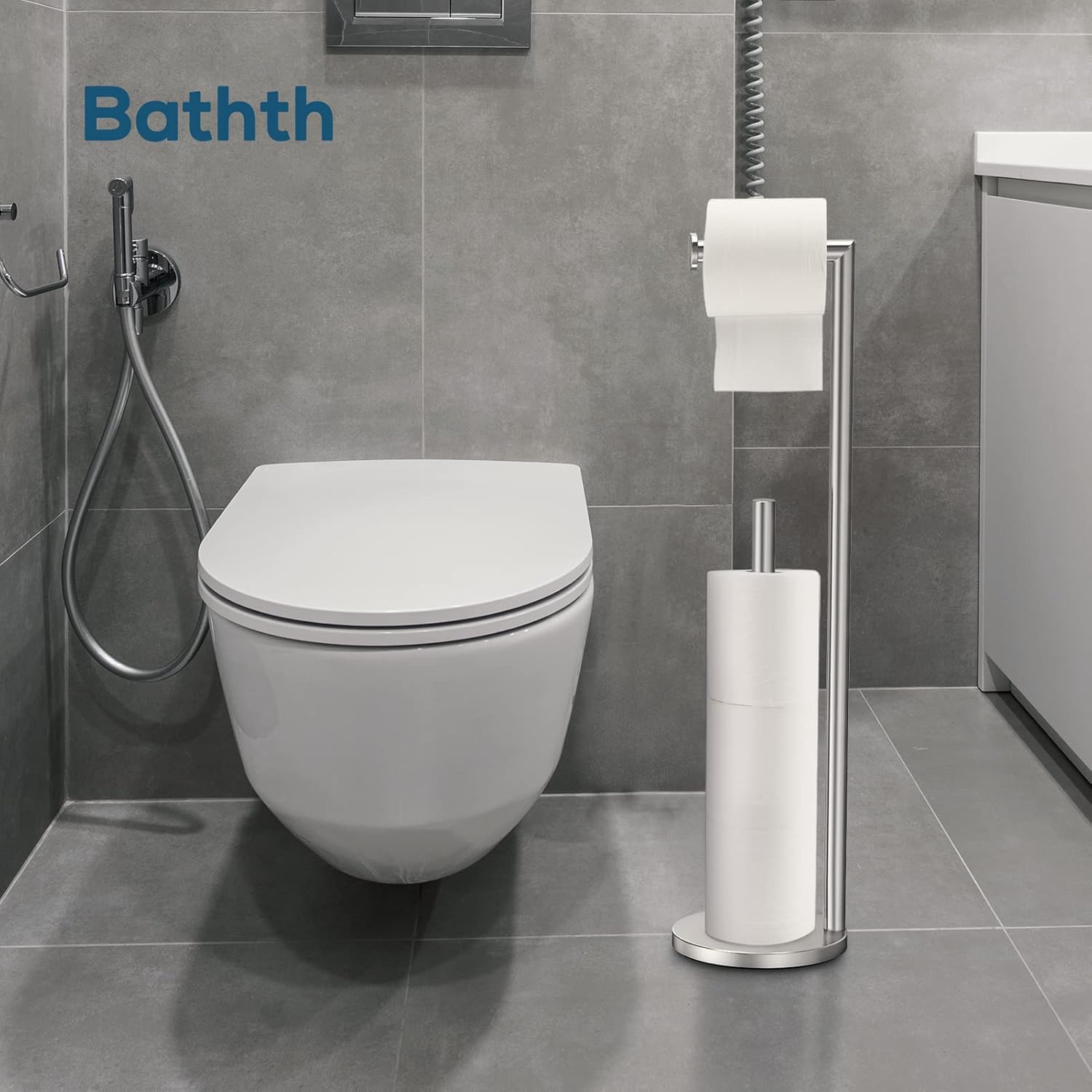 Bathth Toilet Paper Holder Stand
