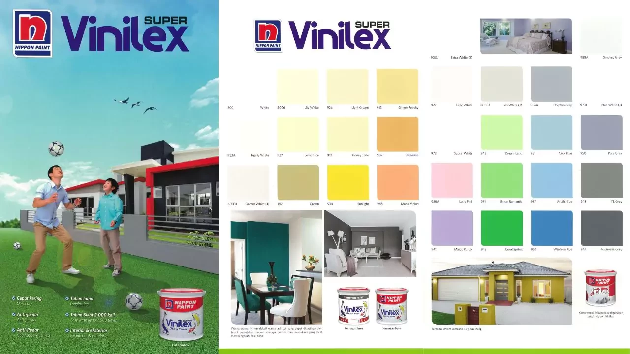 Warna Cat Dinding Eksterior Nippon Paint Vinilex Super