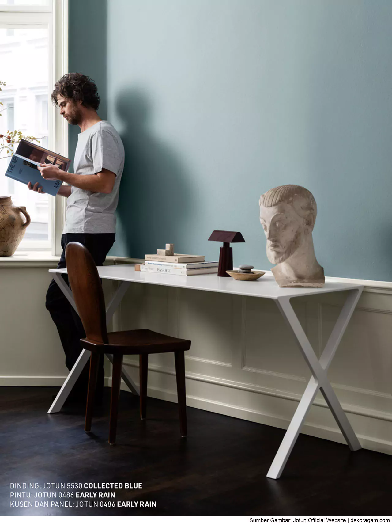 Warna Cat Interior Jotun Collected Blue 5530 Untuk Ruang Tamu