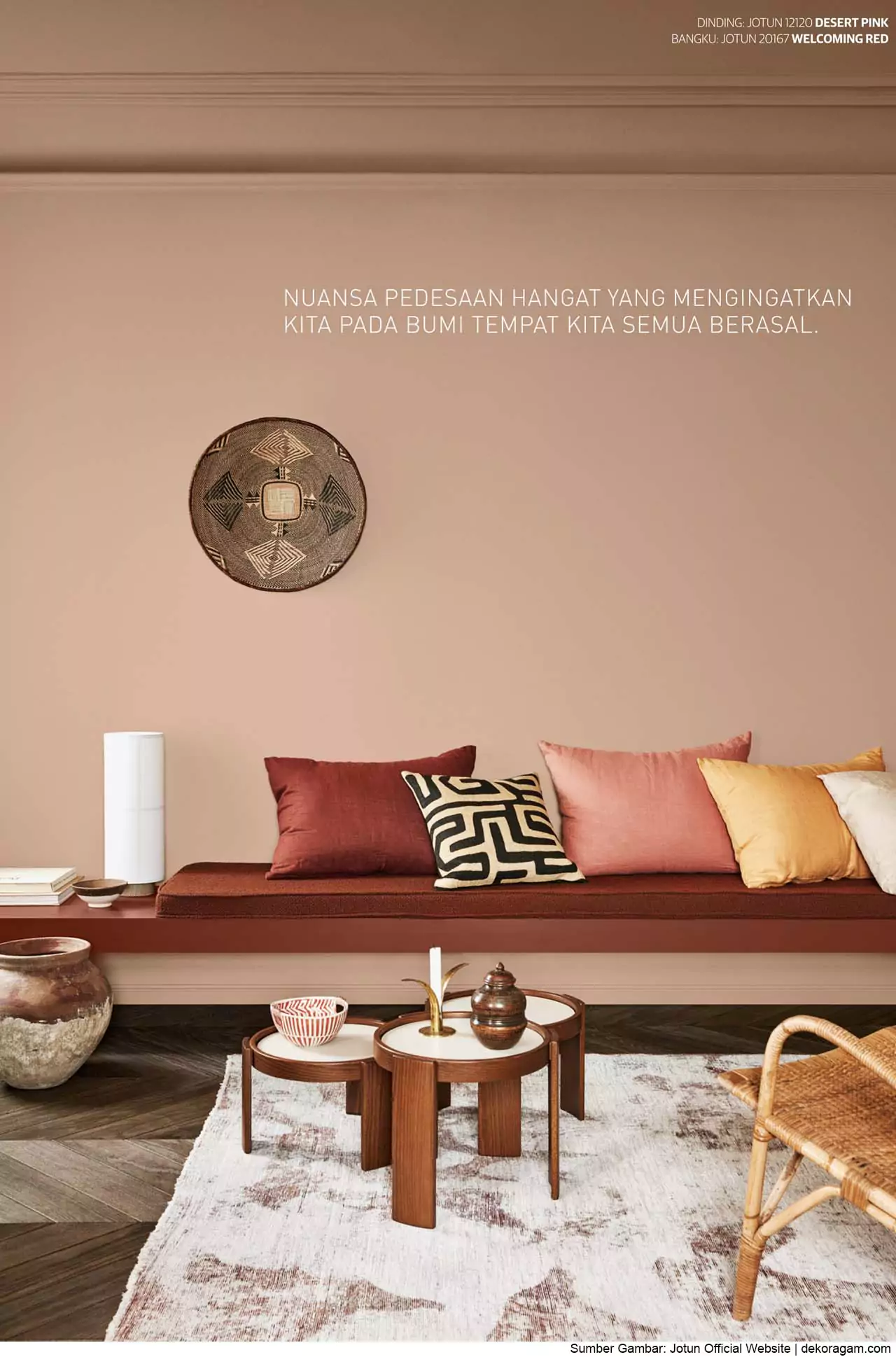 Warna Cat Interior Jotun Desert Pink 12120 Untuk Ruang Tamu