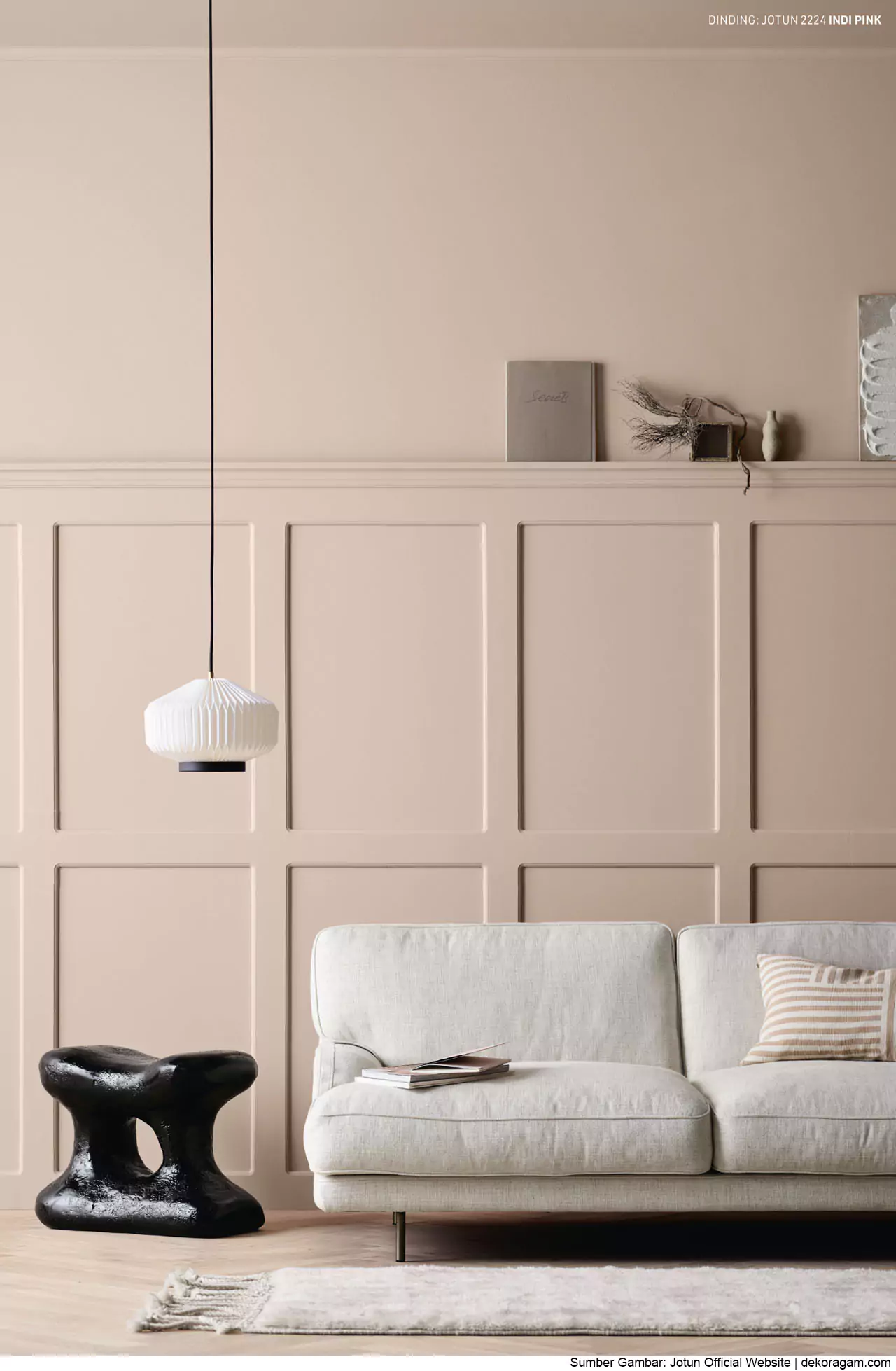 Warna Cat Interior Jotun Indi Pink 2224 Untuk Ruang Tamu