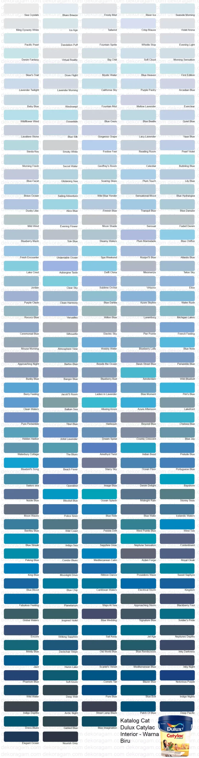 Dulux Catylac Interior Paint Catalog Blue