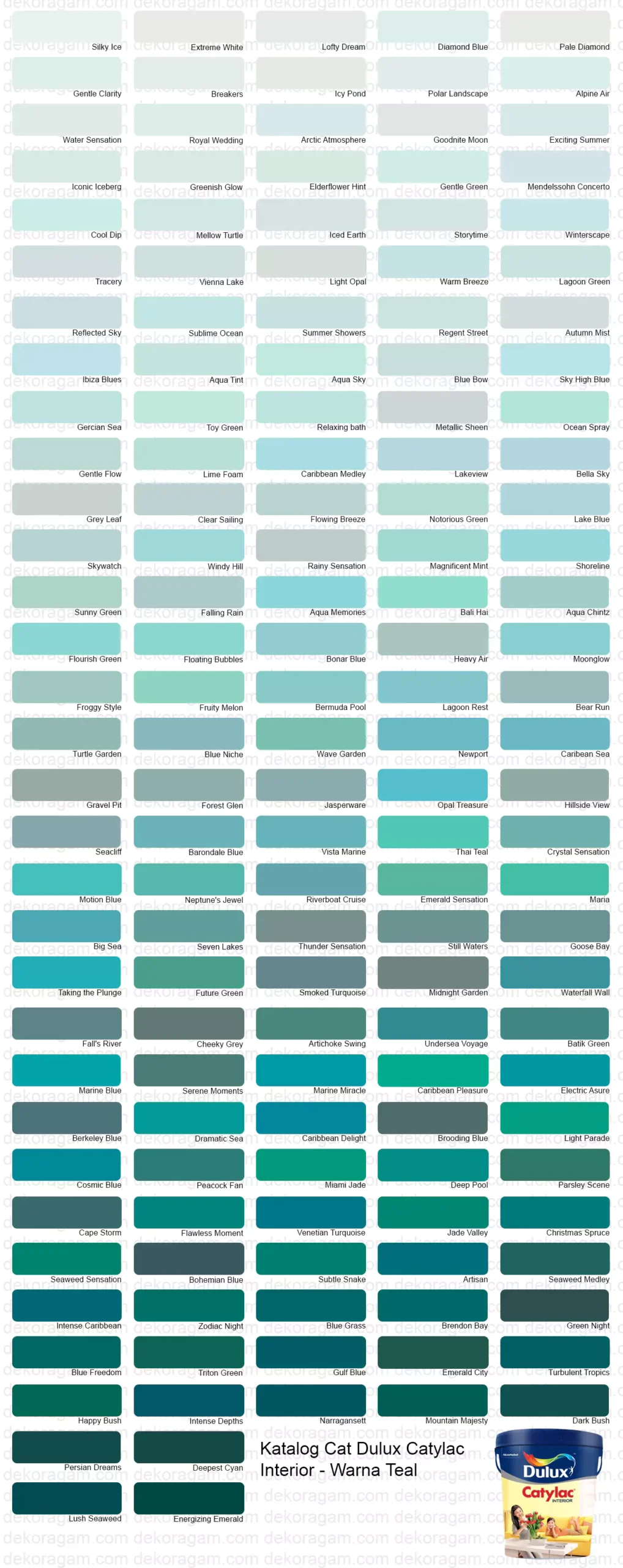 Dulux Catylac Interior Paint Catalog Teal Turquoise Color