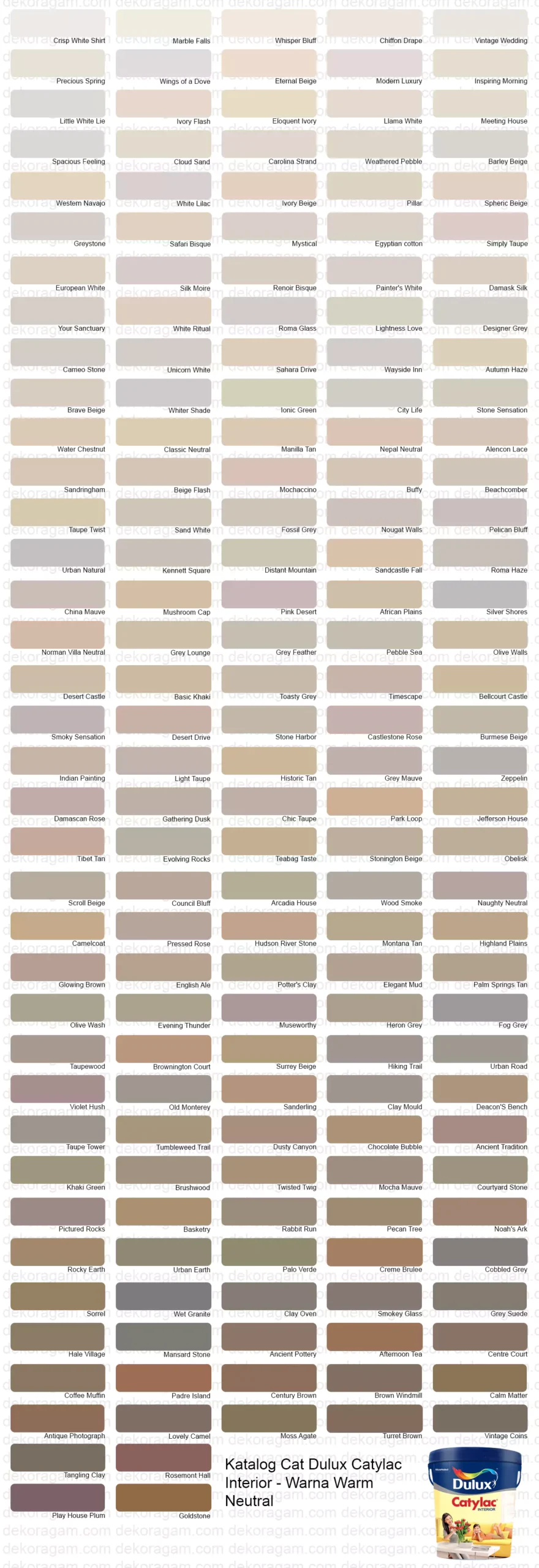Dulux Catylac Interior Paint Catalog Warm Colour Beige Cream Brown