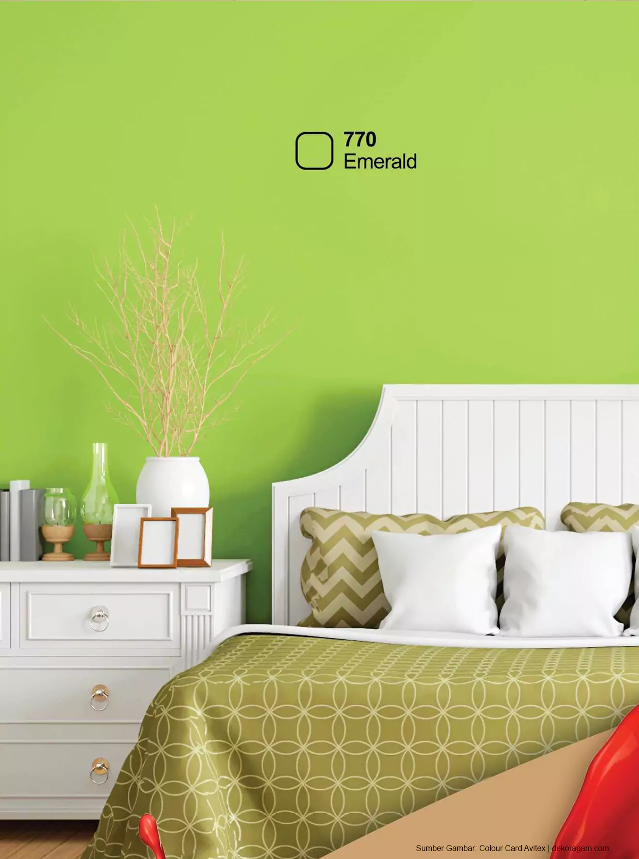 Warna Hijau Emerald Cat Avitex Untuk Kamar Tidur