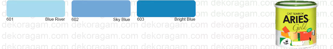 Warna Biru Cat Aries Gold