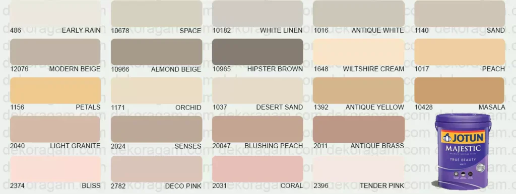 Warna Cream Cat Jotun Interior