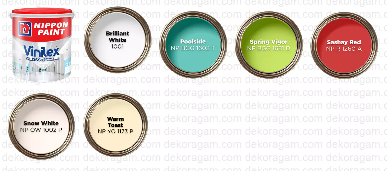 Katalog Warna Nippon Paint Vinilex Gloss Cat Tembok Yang Mengkilap